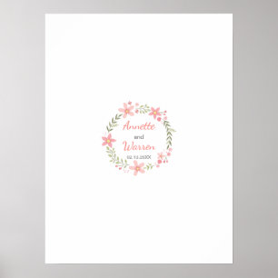 Hochzeitsgarten - Blume Kranz Poster