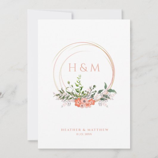 Hochzeitsgarten mit elegantem Korallenriff (Vorderseite)