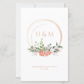 Hochzeitsgarten mit elegantem Korallenriff (Vorderseite)