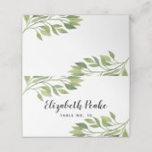 Hochzeitsgarten mit grüner Platzkarte (Außenseite Aufgefaltet)