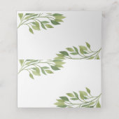 Hochzeitsgarten mit grüner Platzkarte (Innenseite Aufgefaltet)