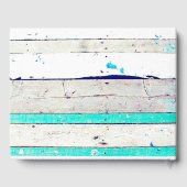 Hochzeitsgast Aquamarines rustikales Shabby Chic Gästebuch (Rückseite)