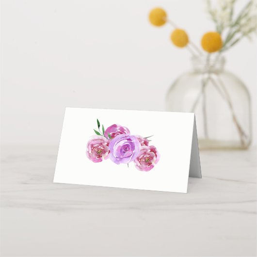 Hochzeitsgast bei Blumenpflaume Platzkarte (Rückseite)