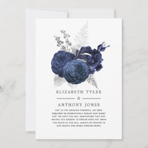 Hochzeitsgast bei Navy Blue und Silver Floral Ankündigung