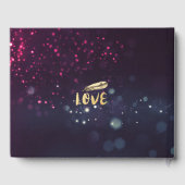 Hochzeitsgast Boho Blumenzauber Lila Licht Gästebuch (Rückseite)