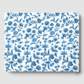 Hochzeitsgast-Buch Chintz Blue & White Floral Gästebuch (Rückseite)