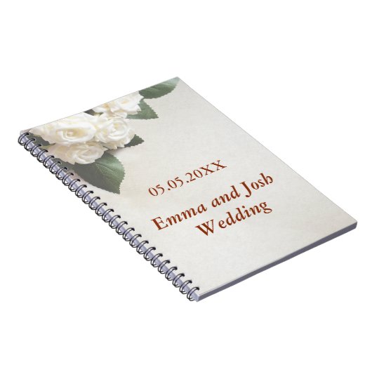 Hochzeitsgast-Buch elegante weiche Rosen Notizblock (Rechte Seite)