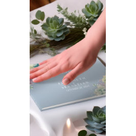 Hochzeitsgast Chic Watercolor Sukkulente Pflanze Gästebuch