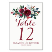 Hochzeitsgast des Blumenwinters Tischnummer (Vorderseite)