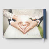 Hochzeitsgast | Dunkelblau Gästebuch (Rückseite)