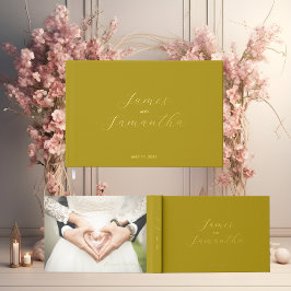 Hochzeitsgast | Dunkelgelb Gästebuch