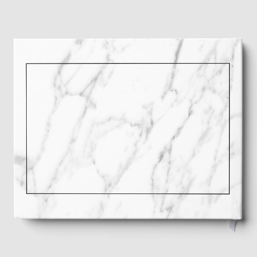 Hochzeitsgast-Gästebuch aus weißem Marmor Gästebuch (Rückseite)