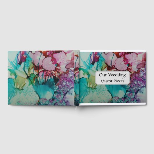 Hochzeitsgast-Gästebuch für farbenfrohe Kunst Gästebuch (Voll)