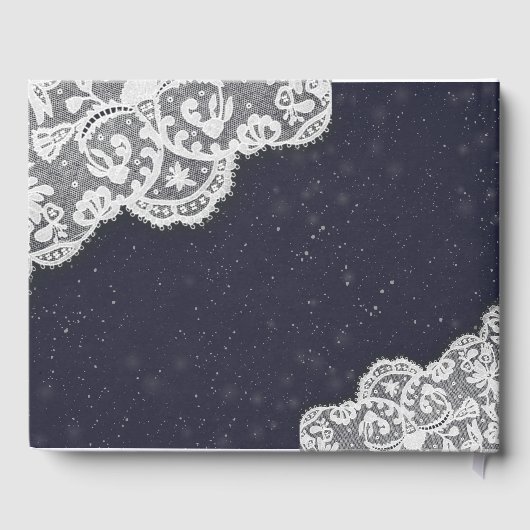 Hochzeitsgast-Gästebuch Lace Sonnenblumen & String Gästebuch (Rückseite)