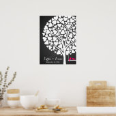 Hochzeitsgast-Gästebuch pink Poster (Küche)