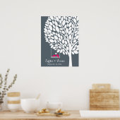 Hochzeitsgast-Gästebuch pink Poster (Küche)