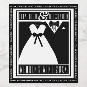 Hochzeitsgast Gefallen Weinflaschen Etikett Person