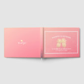 Hochzeitsgast Gold Ananas Couple Pink Roses Gästebuch (Voll)