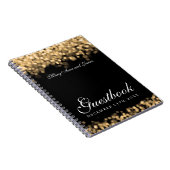 Hochzeitsgast Gold Lights Notizblock (Rechte Seite)