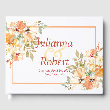 Hochzeitsgast in orangefarbenem und gelben Aquarel