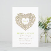 Hochzeitsgast-Informationen über Tulpengrün (Stehend Vorderseite)