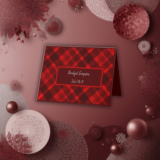 Hochzeitsgast-Karte für Rot-Schotte Dankeskarte