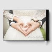 Hochzeitsgast | Minimal Black Gästebuch (Rückseite)