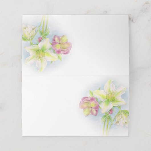 Hochzeitsgast Platzkarten (Außenseite Aufgefaltet)