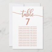 Hochzeitsgast-Rose Gold Calligraphy Einladung (Rückseite)