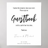 Hochzeitsgast-Schild Minimalistisch Elegant Poster (Vorne)