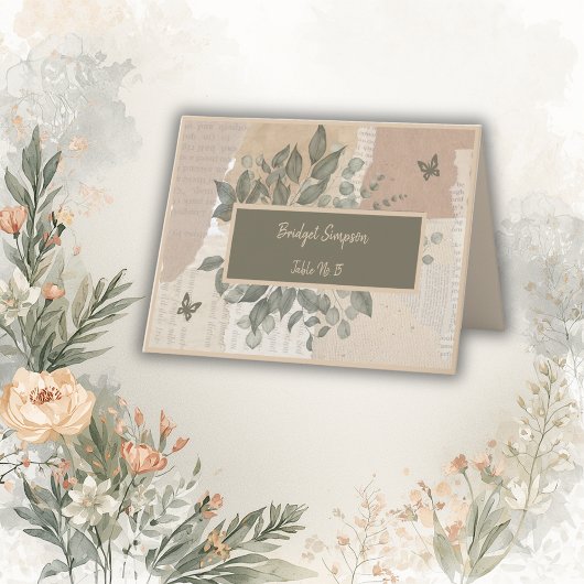 Hochzeitsgast-Sitzkarte im schicken Boho Dankeskarte