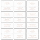 Hochzeitsgast, voradressiert Labels Rose Gold A200 (Vorderseite)