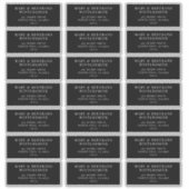 Hochzeitsgast Voradressierte Labels Minimalistisch (Vorderseite)