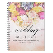 HochzeitsgastBuch Chic Colorful Wassercolor Blume Notizblock (Vorderseite)