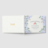 HochzeitsgastBuch Light Blue Watercolor Floral Gästebuch (Voll)