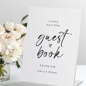 HochzeitsgastBuch Moderne Minimalistische Handschr Sockelschild