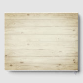 HochzeitsgastBuch Rustikales Holz Blumenstrauß Lic Gästebuch (Rückseite)