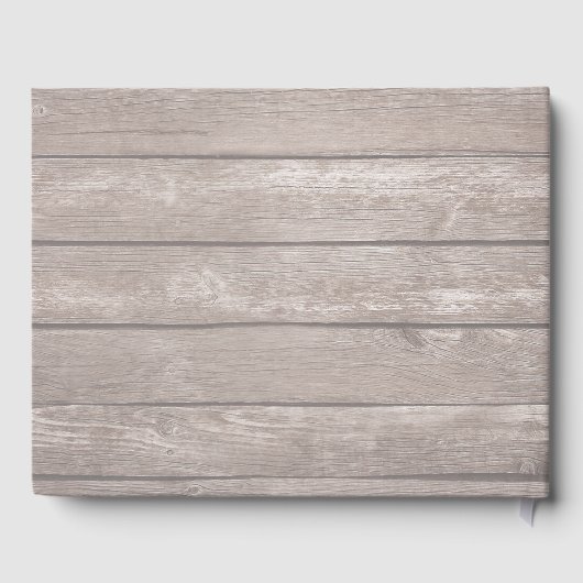 HochzeitsgastBuch Rustikales Holz Blumenstrauß Lic Gästebuch (Rückseite)