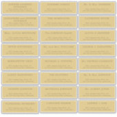 Hochzeitsgäste 24 Imitate Goldadressen Aufkleber (Vorderseite)