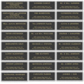 Hochzeitsgäste 24 individuelle, schwarze Adresseti Aufkleber (Vorderseite)