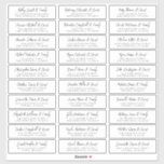 Hochzeitsgäste Adresse Modernes, einfaches Design Aufkleber<br><div class="desc">Besteht aus einfachen Sans Serif und moderner Serifentypografie. Diese Elemente sind einfach,  elegant und modern. Das hier hat 30 Aufkleber. Dieses wurde von White Paper Birch Co. exklusiv für Zazzle entworfen. Abrufbar unter: http://www.zazzle.com/store/whitepaperbirch</div>