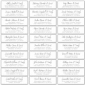 Hochzeitsgäste Adresse Modernes, einfaches Design Aufkleber (Vorderseite)