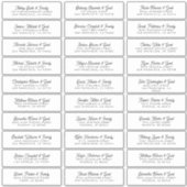 Hochzeitsgäste Adresse Modernes, einfaches Design Aufkleber (Vorderseite)