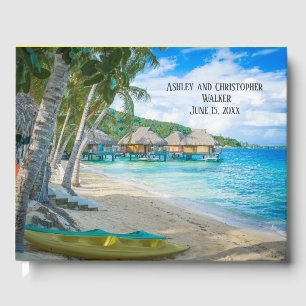 Hochzeitsgästebuch Bora Bora Strandhausbungalows Gästebuch