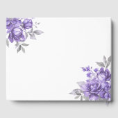 Hochzeitsgästebuch Lila Rustikale Blumen  Gästebuch (Rückseite)