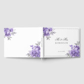 Hochzeitsgästebuch Lila Rustikale Blumen  Gästebuch (Voll)