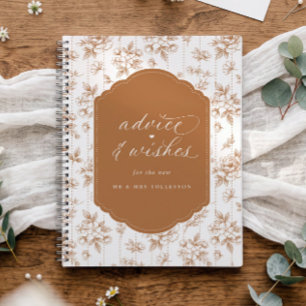 Hochzeitsgästebuch mit Vintage-Blumenmuster in Ora Notizblock