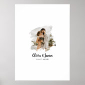 Hochzeitsgästebuch-Poster mit Foto Poster (Vorne)