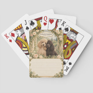 Hochzeitsgästebuch-Unterschriften-Deck mit Pudel-M Spielkarten
