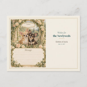 Hochzeitsgästebuch-Wünsche für Chihuahua Postkarte